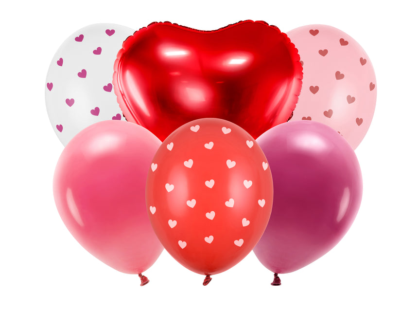 Balloon set Be mine valentine, mix