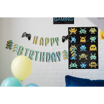 Letterslinger Happy Birthday Gaming Party 1,5m