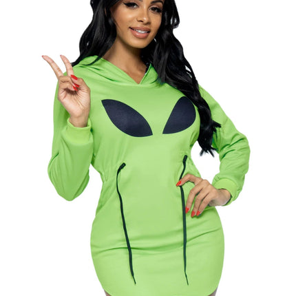 Alien Jurk Groen Dames Leg Avenue - Partywinkel - 714718558158