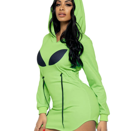 Alien Jurk Groen Dames Leg Avenue - Partywinkel - 714718558158