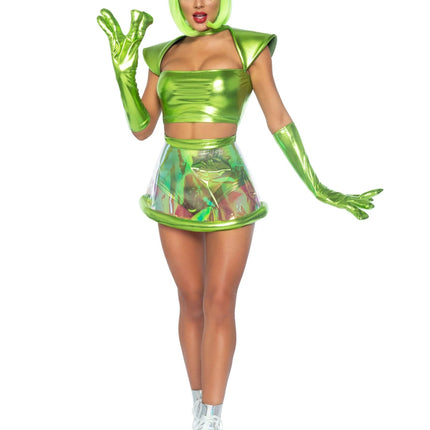 Alien Pak Groen Dames Leg Avenue - Partywinkel - 714718557397