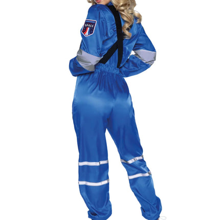 Astronaut Jumpsuit Blauw Dames Leg Avenue - Partywinkel - 714718551333