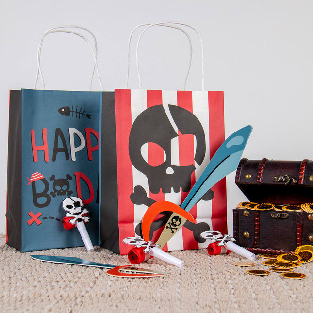 Geschenktasjes - Pirate Party - 20 x 27 cm - 6 stuks