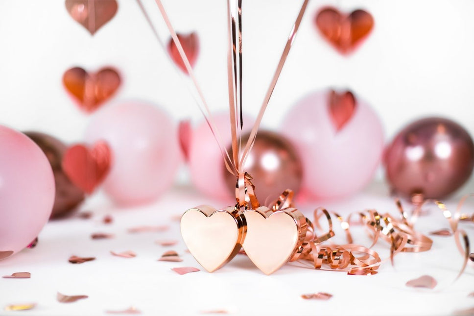 Balloon weight Hearts, rose gold - Partywinkel - 5904555020245