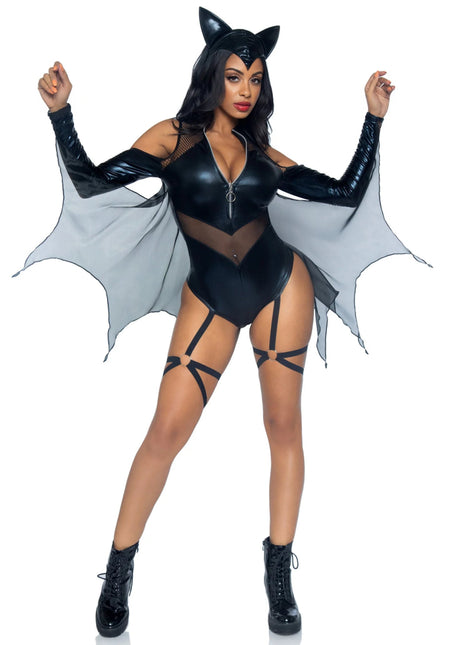 Batgirl Kostuum Dames Bodysuit Leg Avenue - Partywinkel - 714718558066