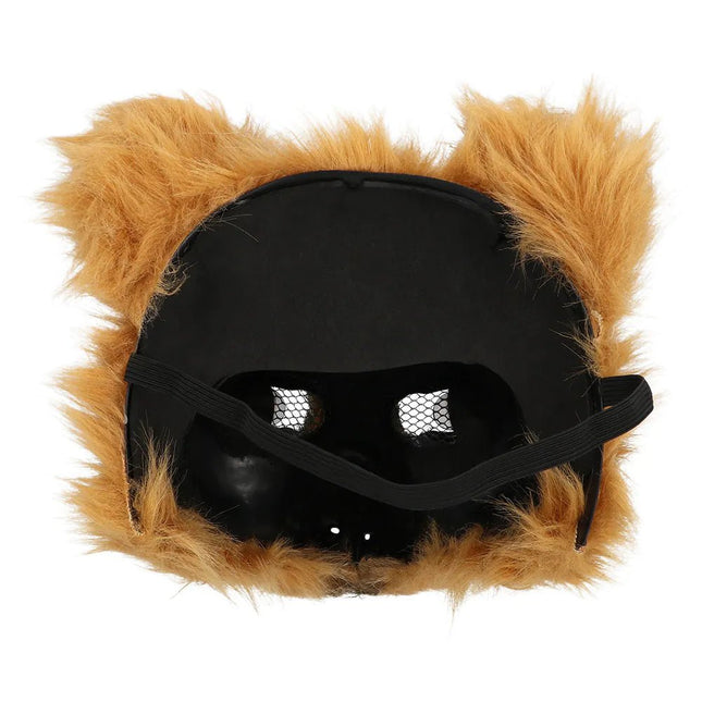 Beer Masker Bruin Pluche - Partywinkel - 8712026567772