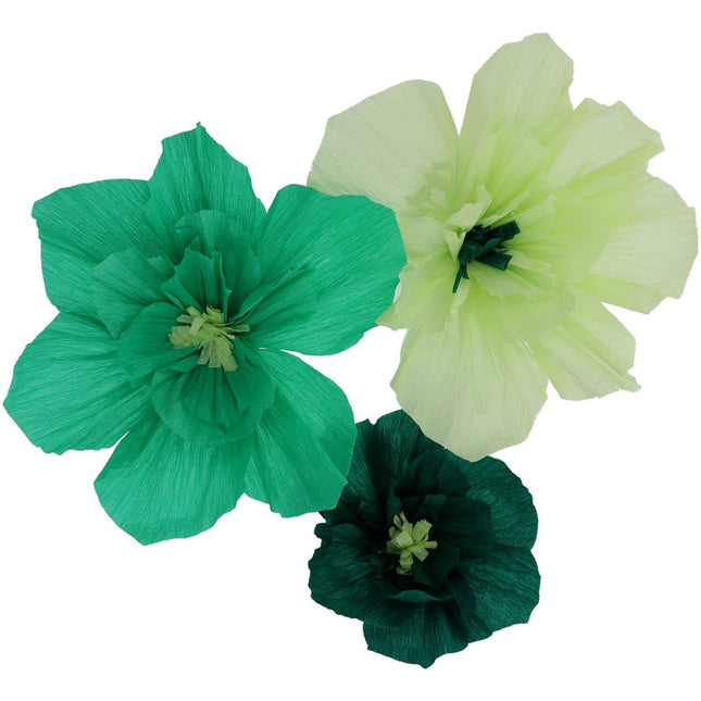 Bloemen Tafeldecoratie Groen 30cm 3st - Partywinkel - 8714572243469