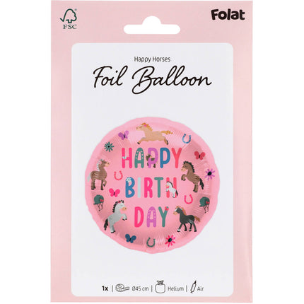 Folieballon - Happy Horses - 45 cm