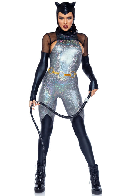 Catwoman Catsuit Dames Leg Avenue - Partywinkel - 714718557649