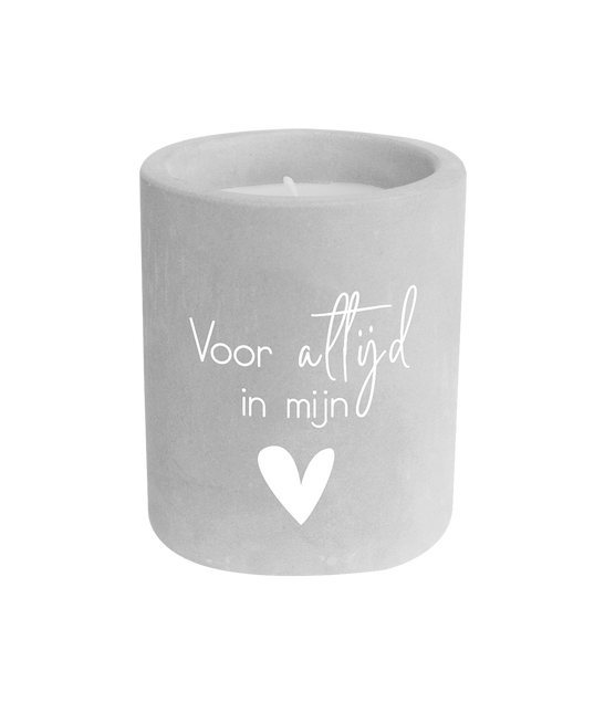 Cement candle - Voor altijd