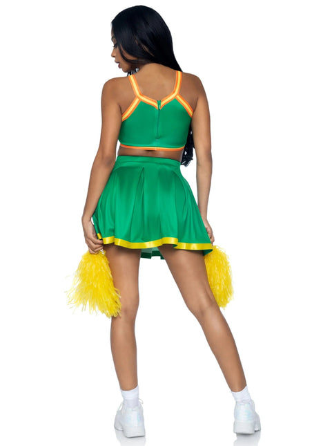 Cheerleader Pak Groen Dames Leg Avenue - Partywinkel - 714718557199