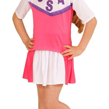 Cheerleader Pak Roze Meisje 2 delig - Partywinkel - 8003558006151