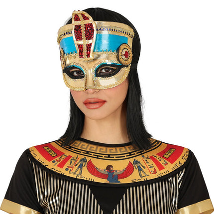 Cleopatra Oogmasker Goud - Partywinkel - 8434077120002