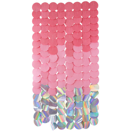 Feest Backdrop - Dazzling in Pink - Cirkel - 80 x 170 cm