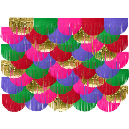 Feest Fringe Backdrop - Meerkleurig - 2 x 2 m