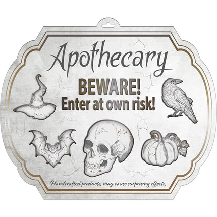 Halloween Deurbord Apothecary 50cm