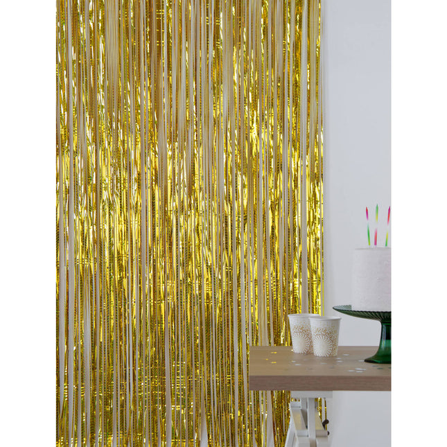 Feestgordijn - Laser Beam Gold - 1 x 2 m