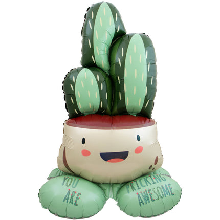 Staande Folie Ballon Cactus 81cm Leeg