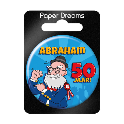 Abraham Button 50 Jaar 5,5cm