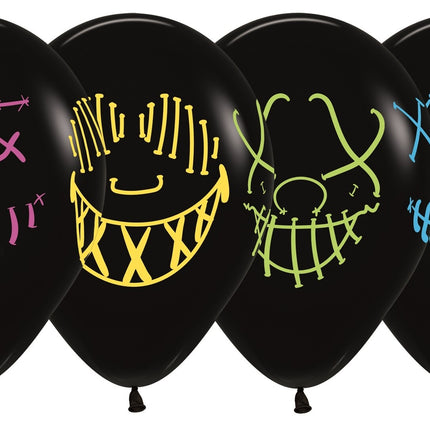 Ballonnen Masks Neon Ink Black 30cm 25st