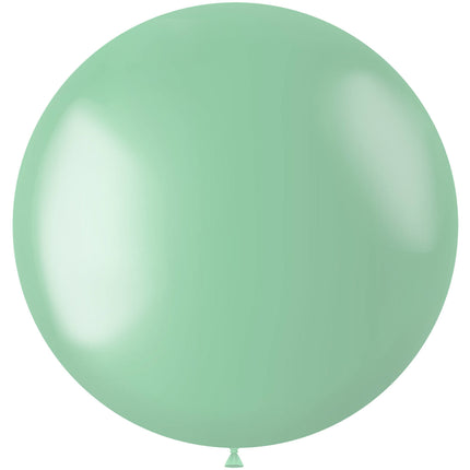 Mintgroene Ballon Metallic Minty Green 80cm