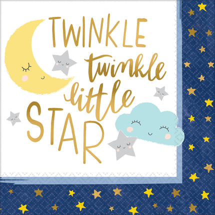 Twinkle Little Star Servetten 33cm 16st