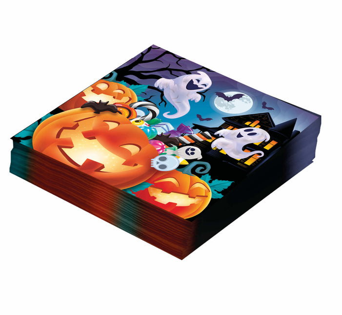 Halloween Servetten Pompoenen 33cm