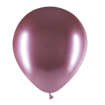 Roze Ballonnen Chroom 30cm 10st