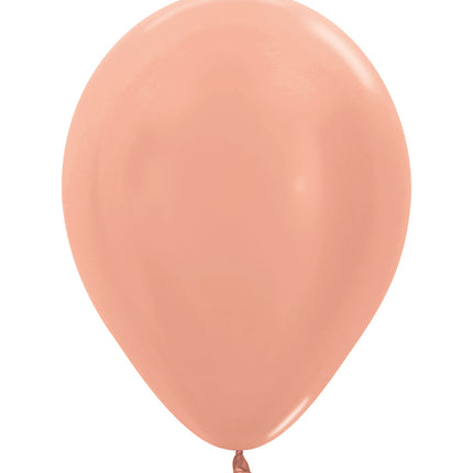 Ballonnen Metallic Rose Gold 25cm 100st