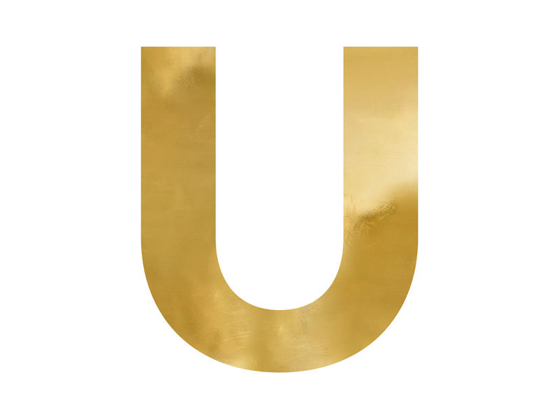 Spiegelletter U Goud 61cm