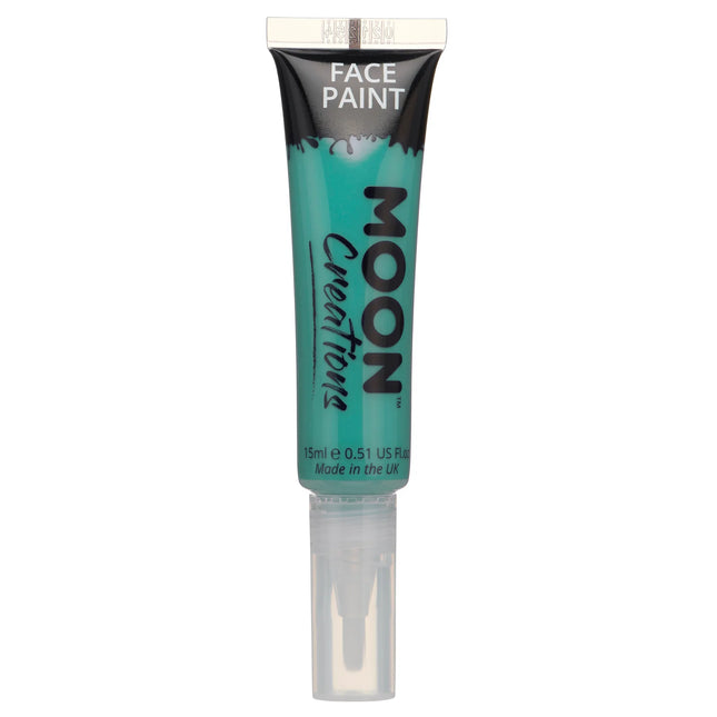 Moon Creations Face Paint with Brush Applicator Turquoise 15ml