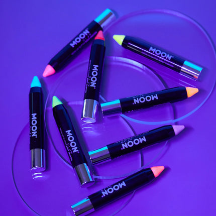 Moon Glow Neon UV Glitter Body Crayons Purple 3.2g