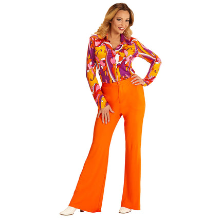 Disco 70S Broek Oranje Dames