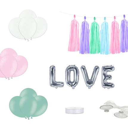 Auto Decoratie Set Bruiloft Love