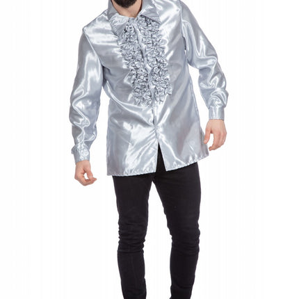 Disco Blouse Ruches Zilver