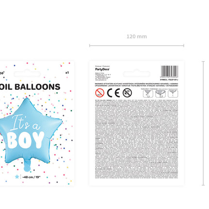 Helium Ballon Hart It'S A Boy Leeg 48cm