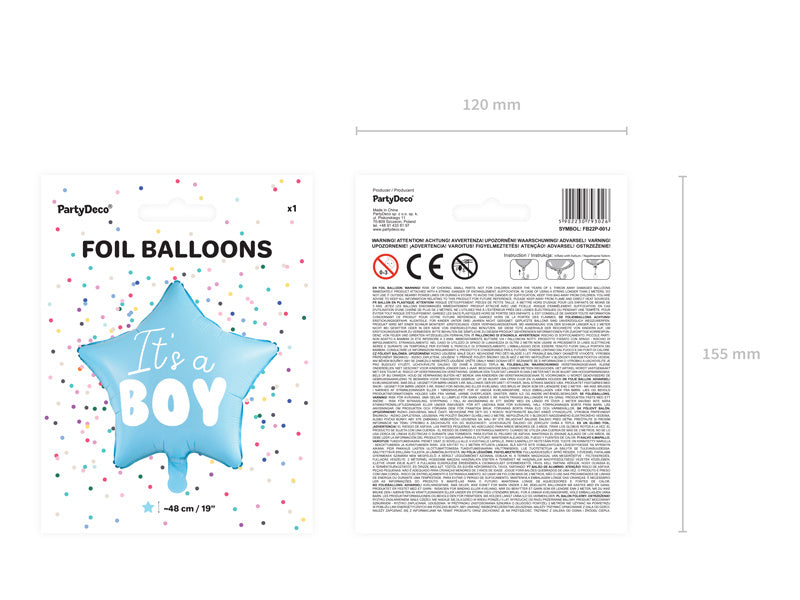 Helium Ballon Hart It'S A Boy Leeg 48cm