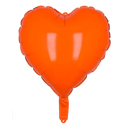 Oranje Helium Ballon Hart 45cm