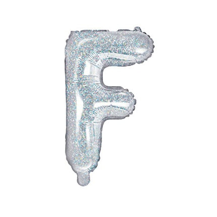 Folie Ballon Letter F Holografisch Leeg 35cm