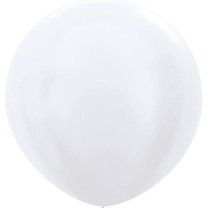 Ballonnen Pearl White 91cm 10st