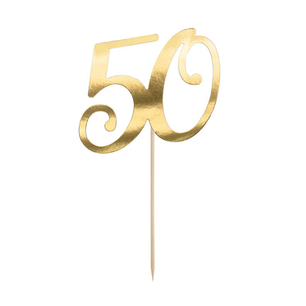 Taarttopper 50 Jaar Goud 20,5cm