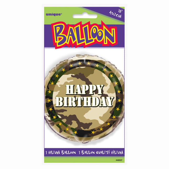 Helium Ballon Leger Happy Birthday 45cm leeg