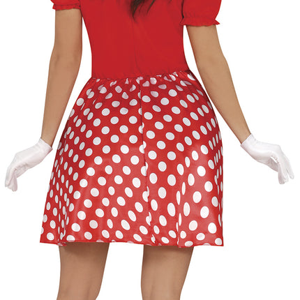 Minnie Mouse Kostuum Rood Wit Dames