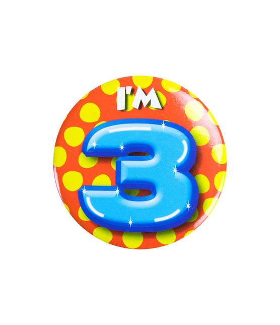 I'm 3 Button 3 Jaar 5,5cm