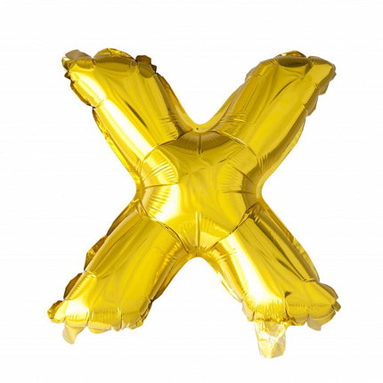 Folie Ballon Letter x Goud XL 102cm leeg