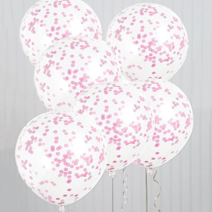 Confetti Ballonnen Roze 40cm 6st