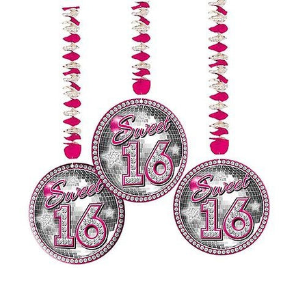 Sweet 16 Hangdecoratie 70cm 3st