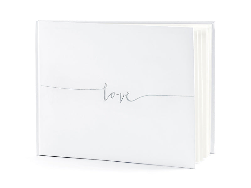 Gastenboek Love Wit 24cm