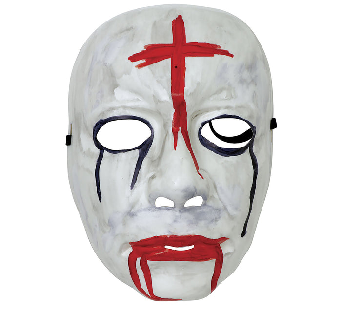 Rood Witte Halloween Masker Kruis