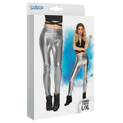 Metallic Zilveren Legging L-XL